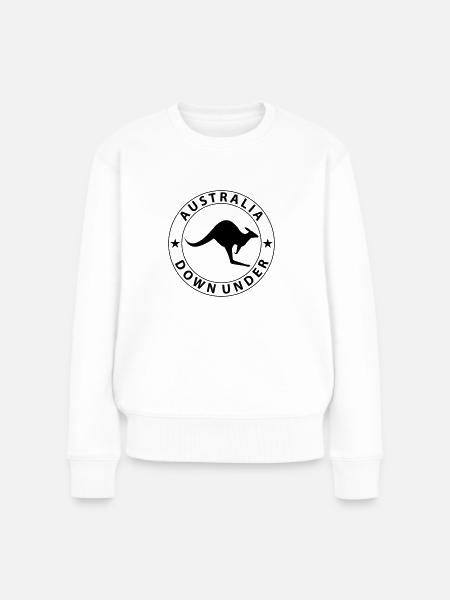 Australia - Frauen Premium Bio Pullover - Weiß