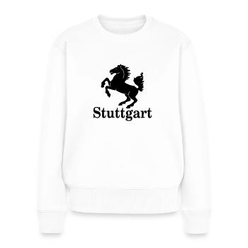Stuttgart - Frauen Premium Bio Pullover - Weiß - Vorne - Julia (174cm)