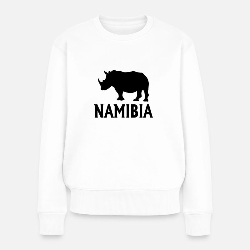Namibia - Frauen Premium Bio Pullover - Weiß