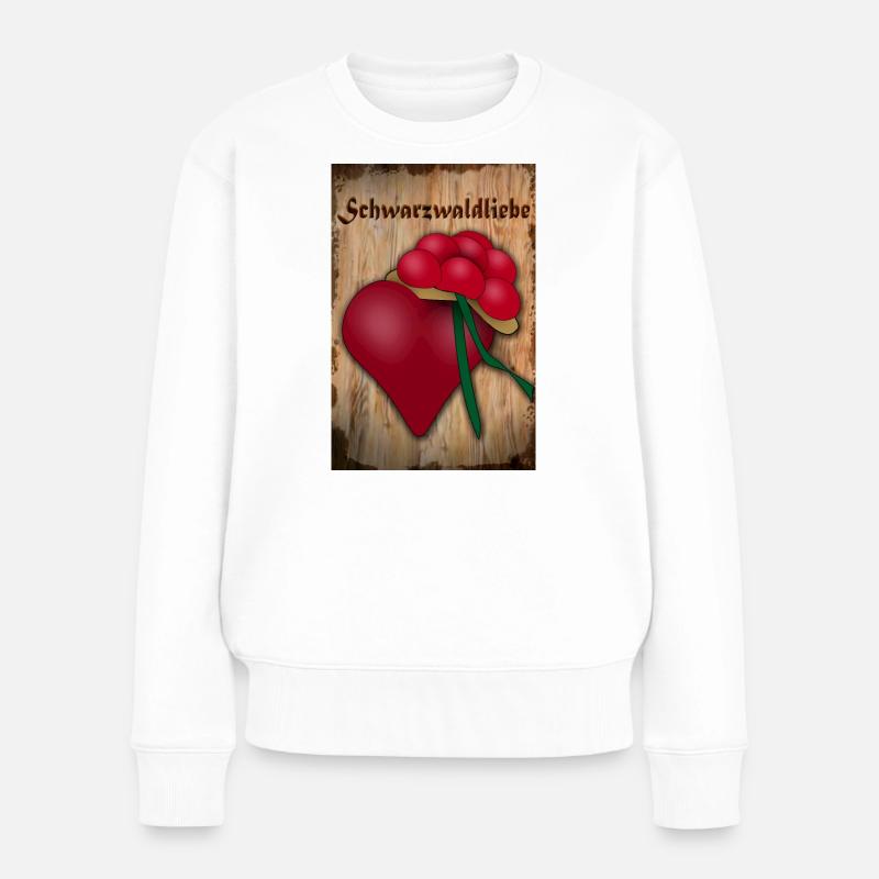 Schwarzwaldliebe - Frauen Premium Bio Pullover - Weiß