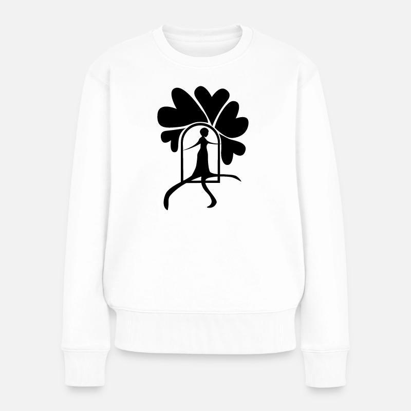 Sortez noir - Pull Premium bio Femme - blanc