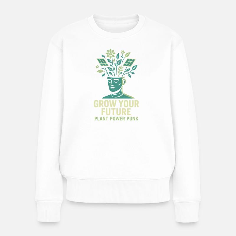 Grow Your Future - Frauen Premium Bio Pullover - Weiß
