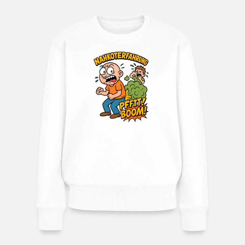 Furz Nahkoterfahrung - Frauen Premium Bio Pullover - Weiß