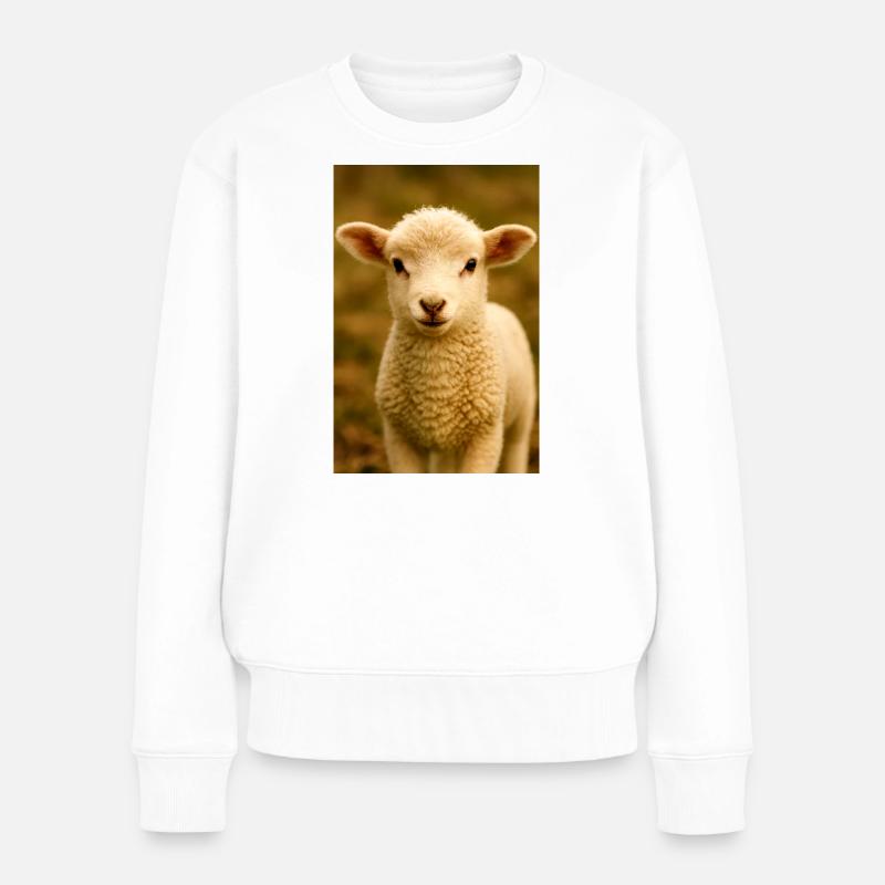 Animaux, agneaux - Pull Premium bio Femme - blanc