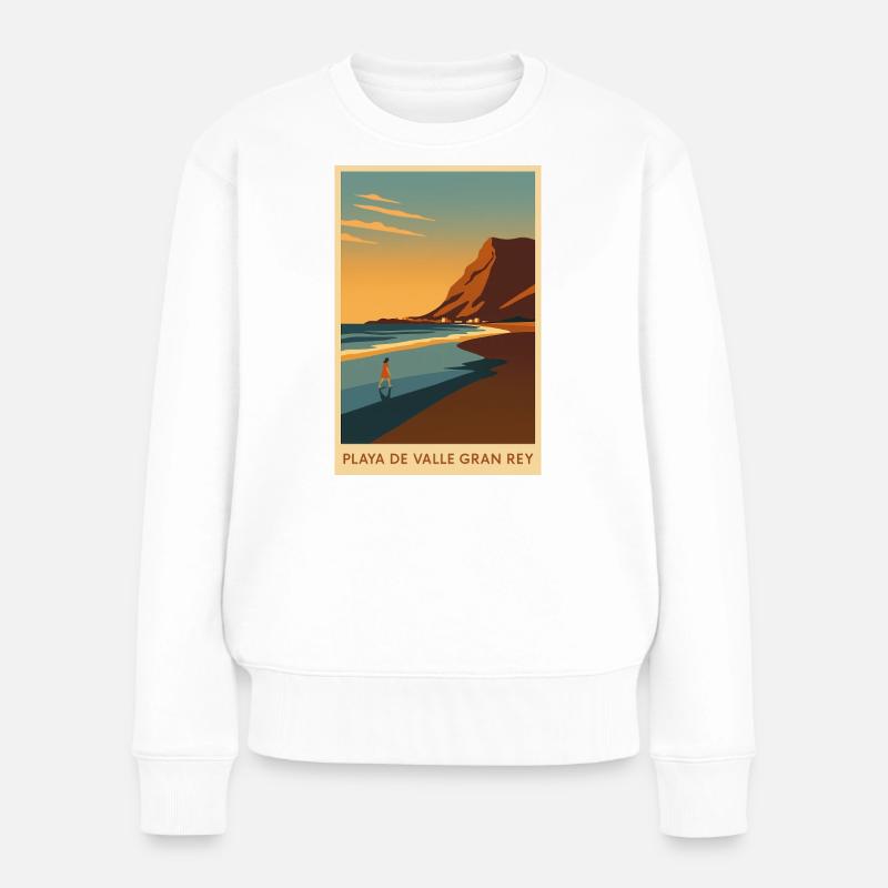 Valle Gran Rey auf La Gomera - Frauen Premium Bio Pullover - Weiß