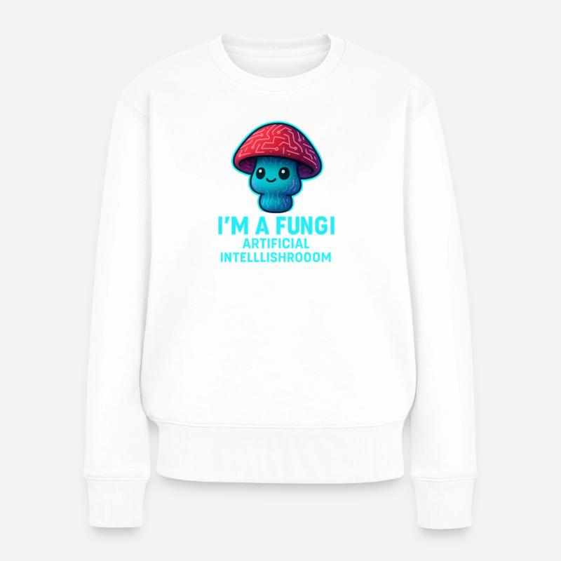 IA des champignons amis des champignons artificiels - Pull Premium bio Femme - blanc