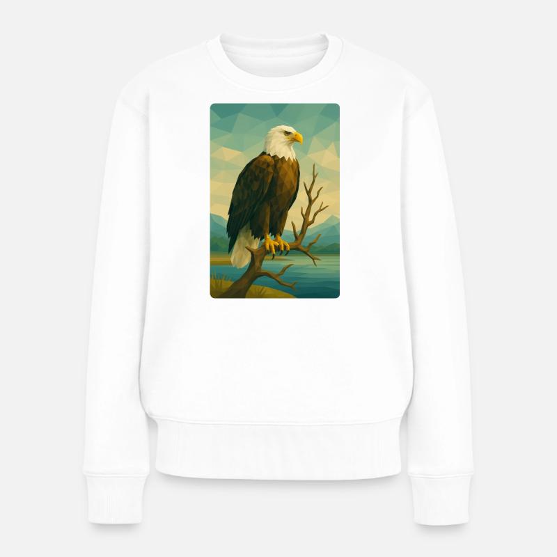 Polynature Weißkopfseeadler - Frauen Premium Bio Pullover - Weiß