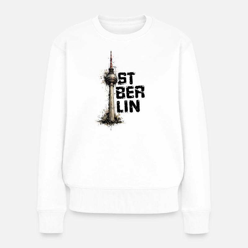 Ostberlin - Frauen Premium Bio Pullover - Weiß