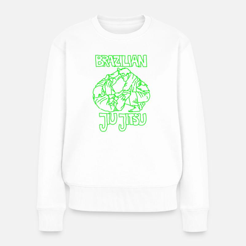 Brasilian Jiu Jitsu - Frauen Premium Bio Pullover - Weiß