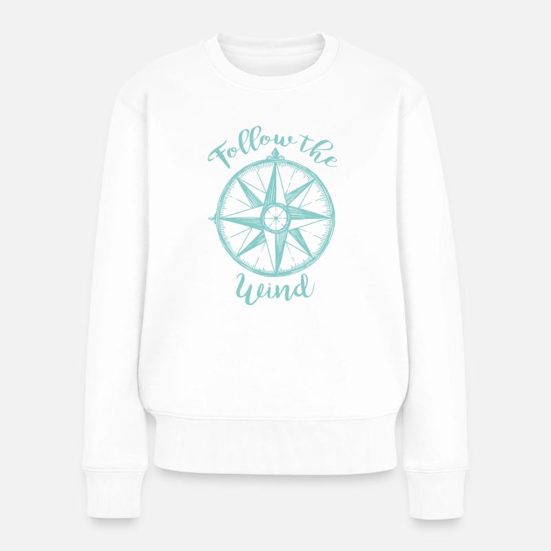 Suivez le vent - Pull Premium bio Femme - blanc