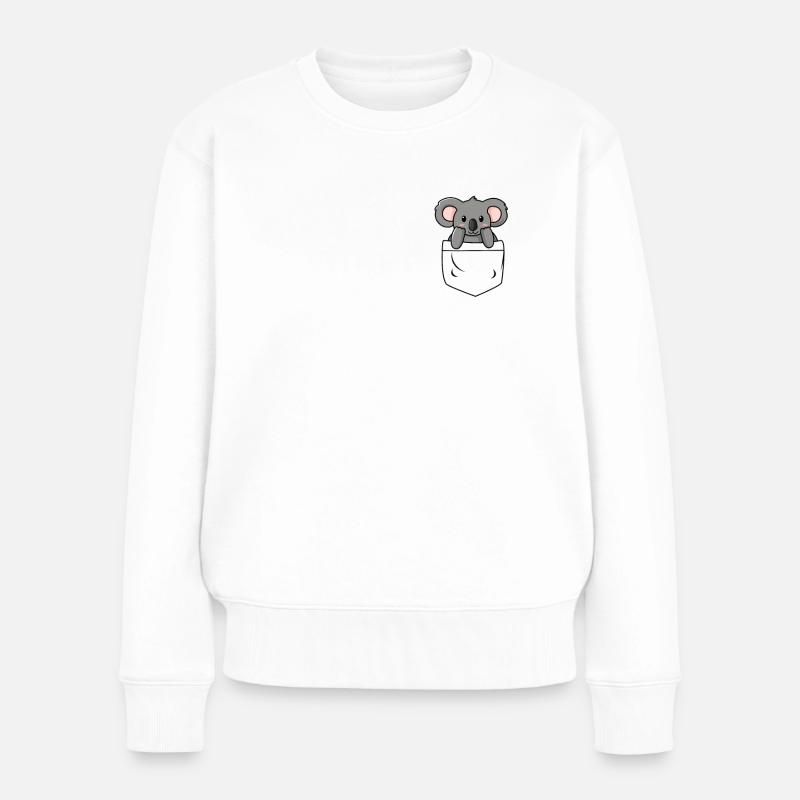 Koala Tasche - Koala in meiner Tasche - Frauen Premium Bio Pullover - Weiß