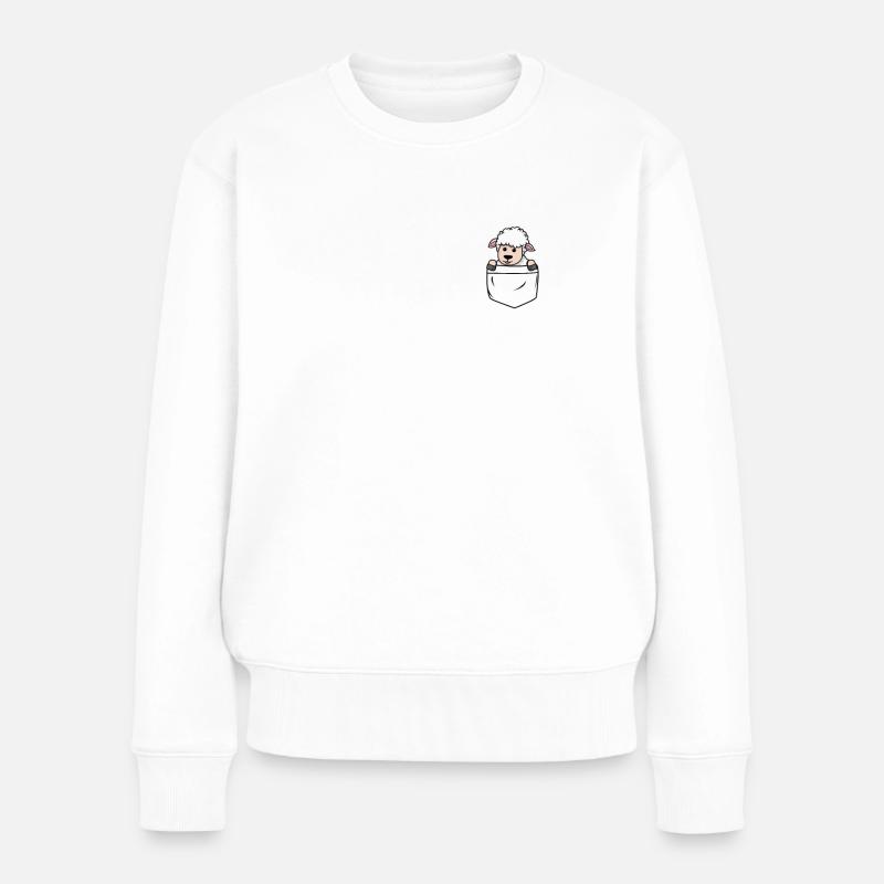 Schaf in der Tasche - Frauen Premium Bio Pullover - Weiß