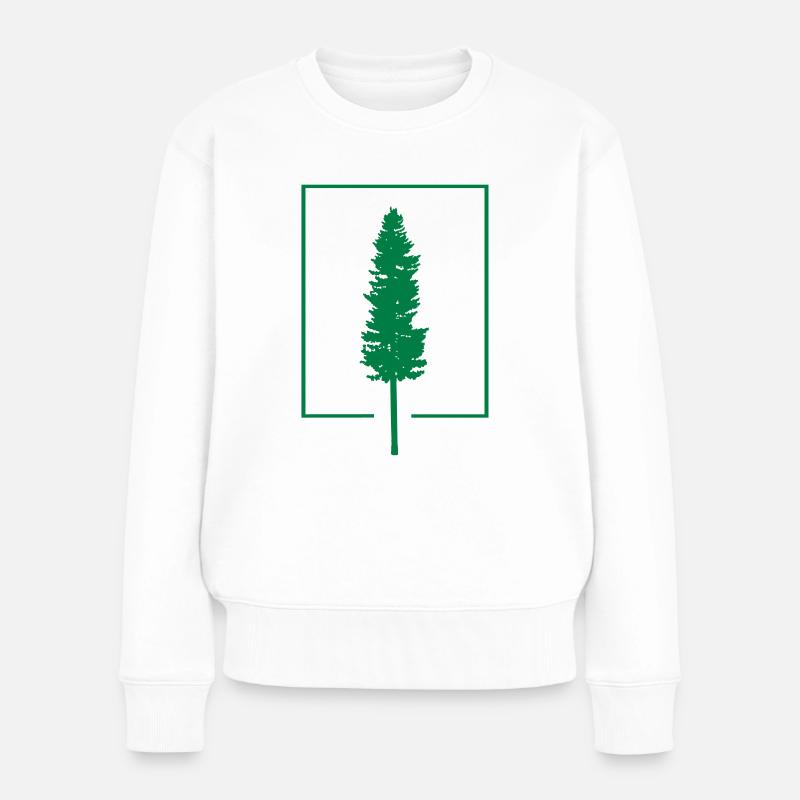Tree in the box - Frauen Premium Bio Pullover - Weiß