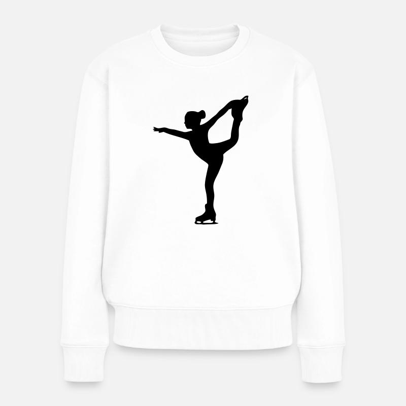 Eiskunstlauf - Figure Skating - Frauen Premium Bio Pullover - Weiß
