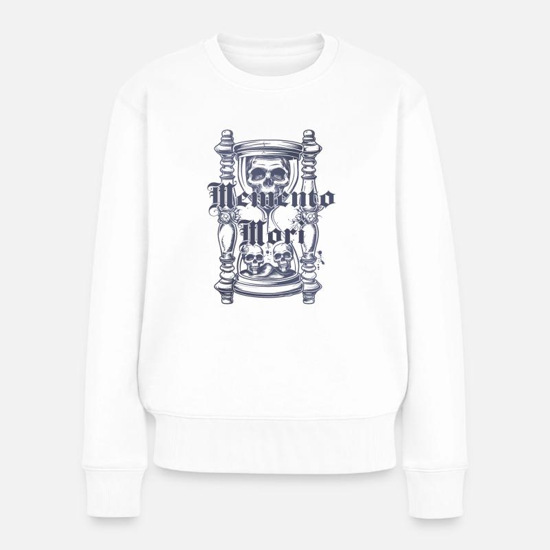 Memento Mori - Frauen Premium Bio Pullover - Weiß
