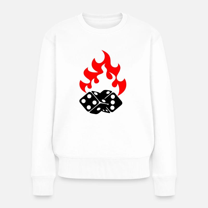 flaming_cubes - Pull Premium bio Femme - blanc