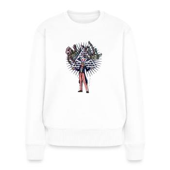 Marionette Politik - Frauen Premium Bio Pullover - Weiß - Vorne - Julia (174cm)