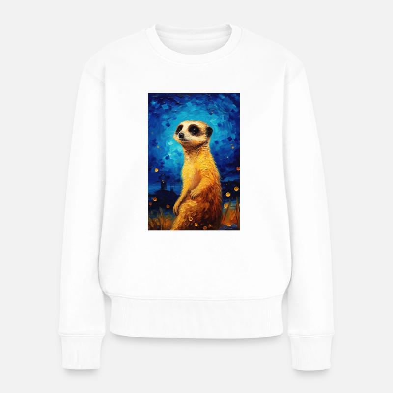 Erdmännchen - Frauen Premium Bio Pullover - Weiß