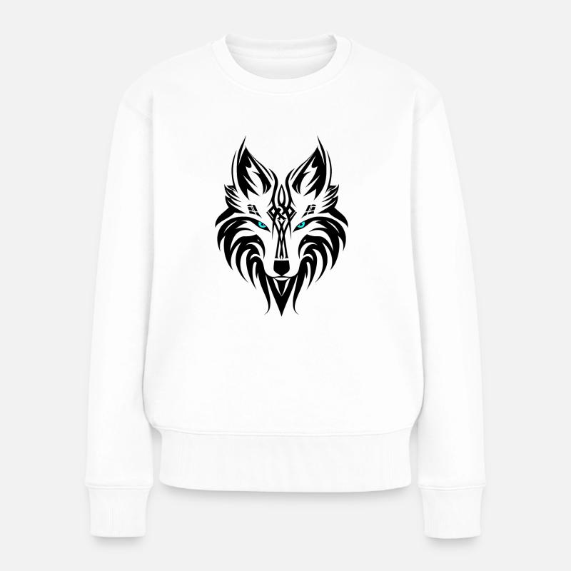 Loup celtique - Pull Premium bio Femme - blanc