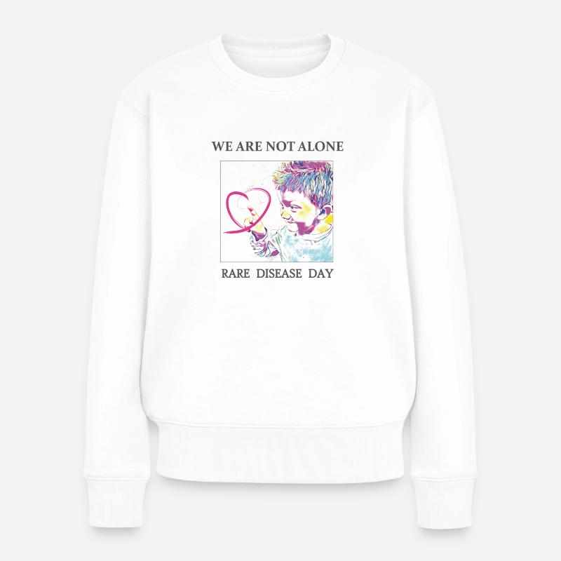 Rarediseaseday - Frauen Premium Bio Pullover - Weiß