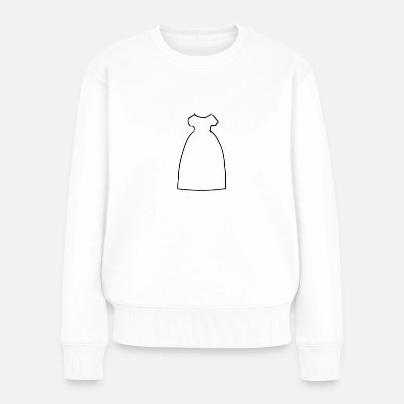 Kleid Symbol Klamotten - Frauen Premium Bio Pullover - Weiß