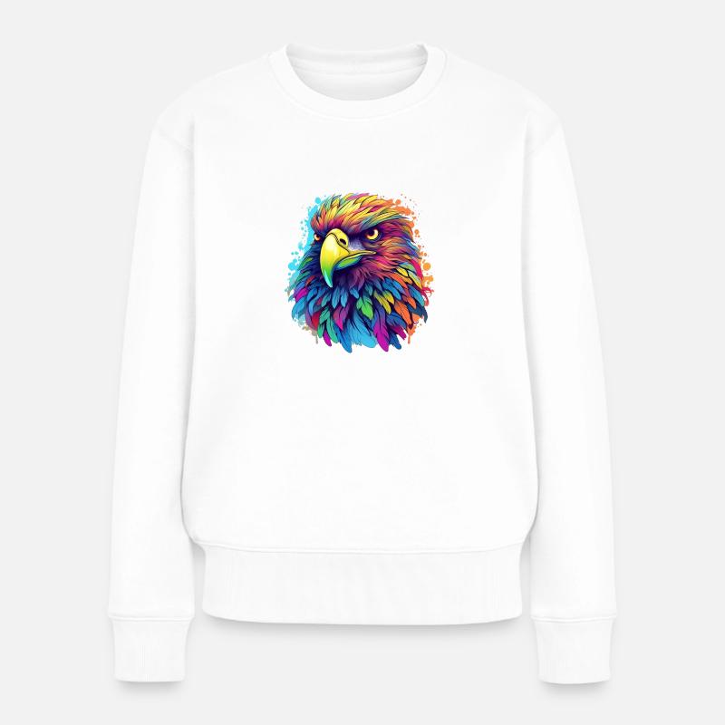 Aigle de profil - Pull Premium bio Femme - blanc
