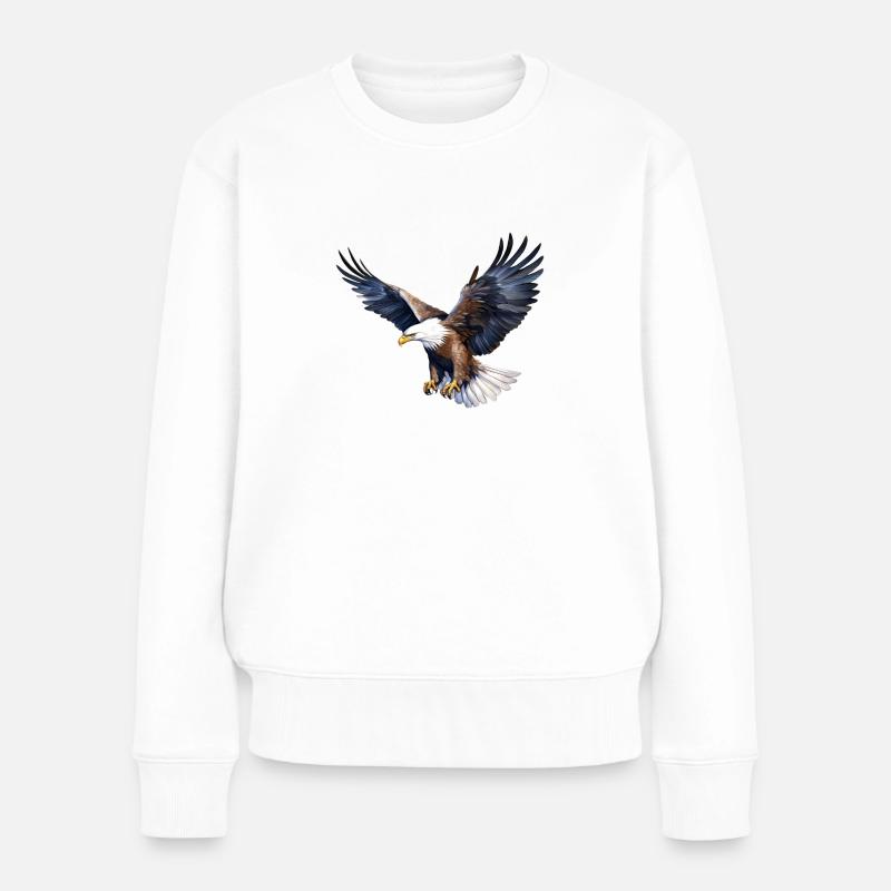Weißkopfseeadler - Frauen Premium Bio Pullover - Weiß