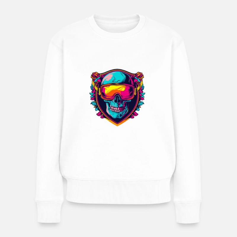 Ski Masque de ski Skull - Pull Premium bio Femme - blanc