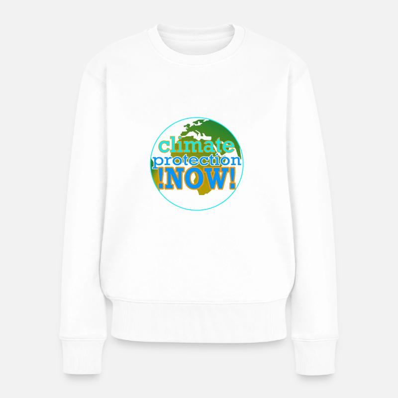 for the climate - Frauen Premium Bio Pullover - Weiß