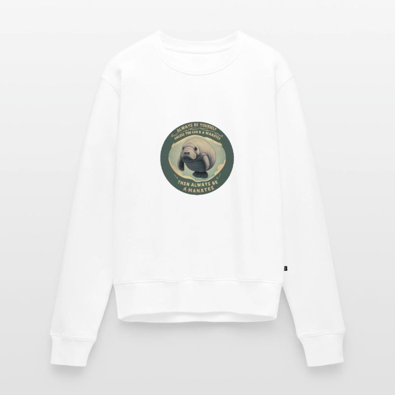 Sei Du selbst oder sei ein Manatee Lebensweisheit Frauen Premium Bio Pullover