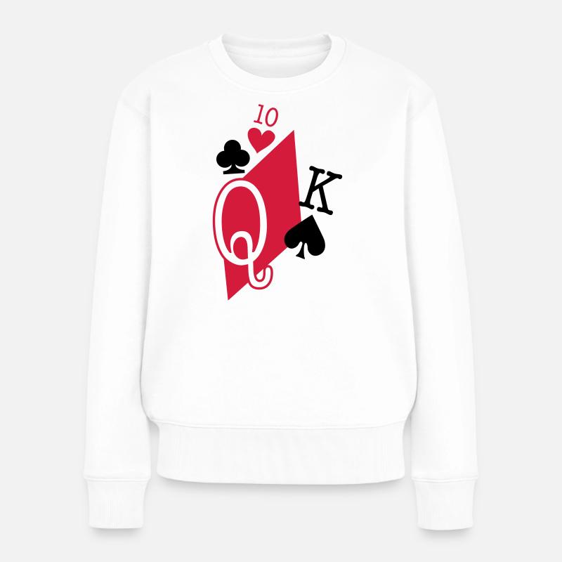 playing cards - Women's Premium Organic Jumper - white