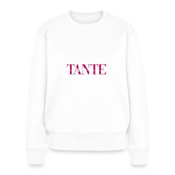 Beste Tante Geschenk Familie Herz Tanten - Frauen Premium Bio Pullover - Weiß - Vorne - Julia (174cm)