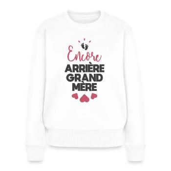 Encore arrière grand mère - Pull Premium bio Femme - blanc - Devant - Julia (174cm)