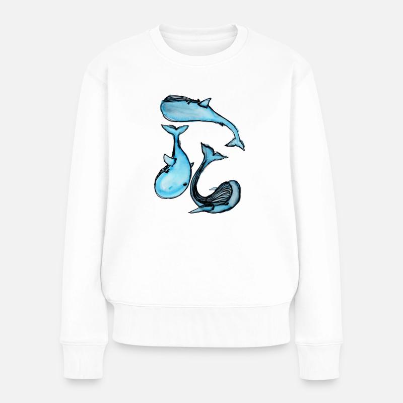 Baleine - Pull Premium bio Femme - blanc