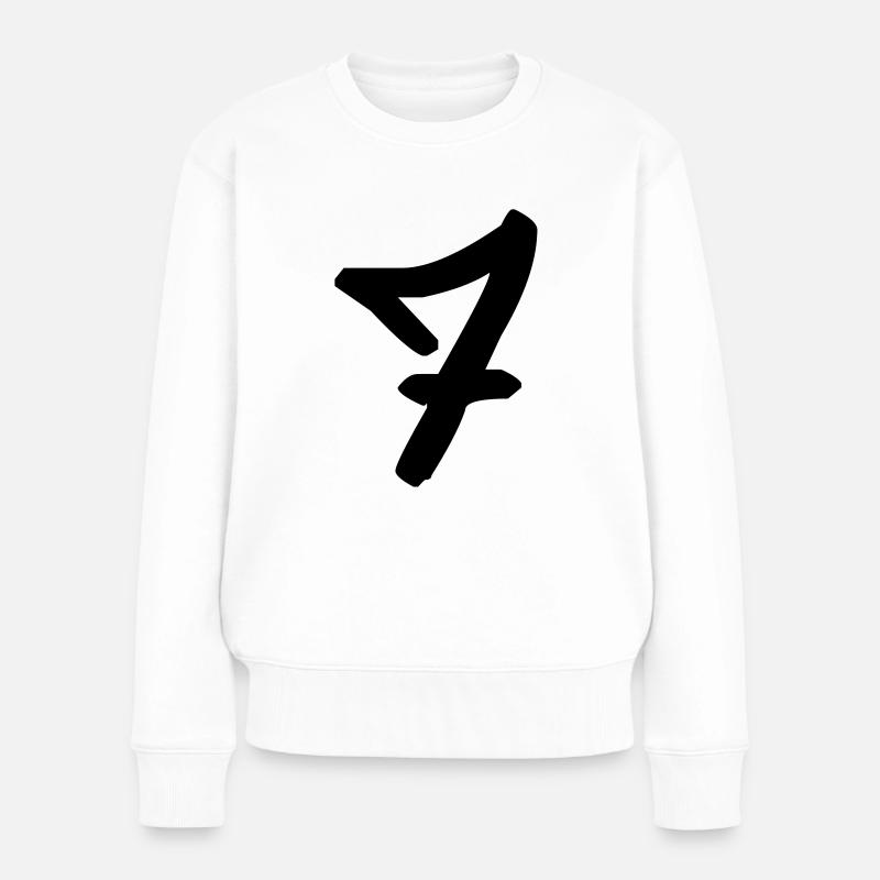 Graffiti : 7 - Frauen Premium Bio Pullover - Weiß