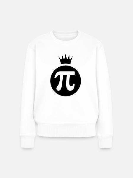 Pi king / Pi König (1c) - Frauen Premium Bio Pullover - Weiß