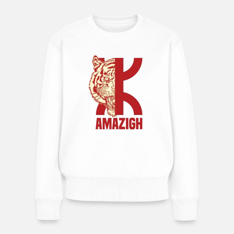 Amazigh - Frauen Premium Bio Pullover - Weiß