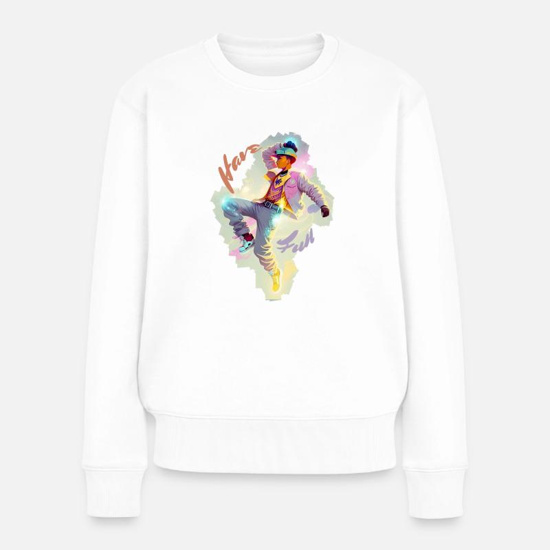 Have Fun - Pull Premium bio Femme - blanc