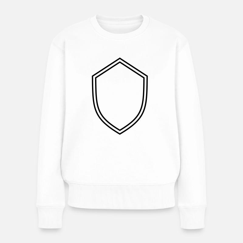 Blason vide bouclier - Pull Premium bio Femme - blanc