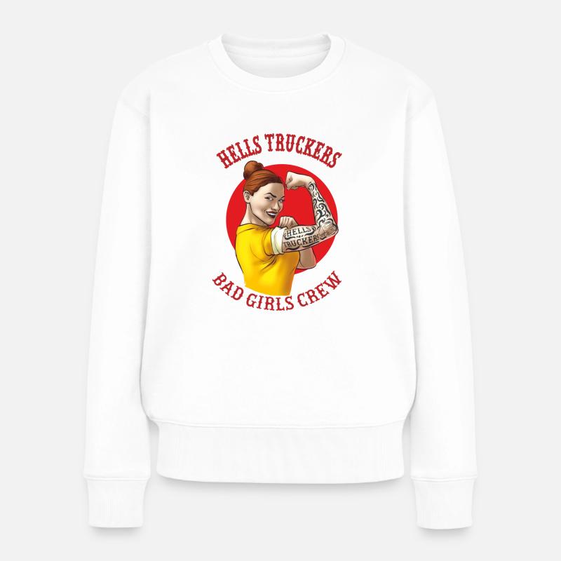 Bad Girls Crew - Frauen Premium Bio Pullover - Weiß