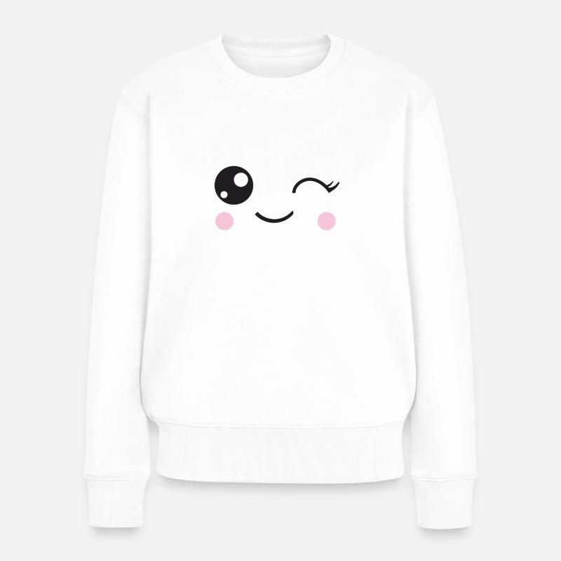 EMOJI - Pull Premium bio Femme - blanc