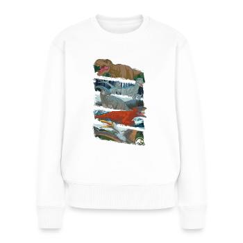 Jurassic World Verschiedene Dinosaurier - Frauen Premium Bio Pullover - Weiß - Vorne - Julia (174cm)