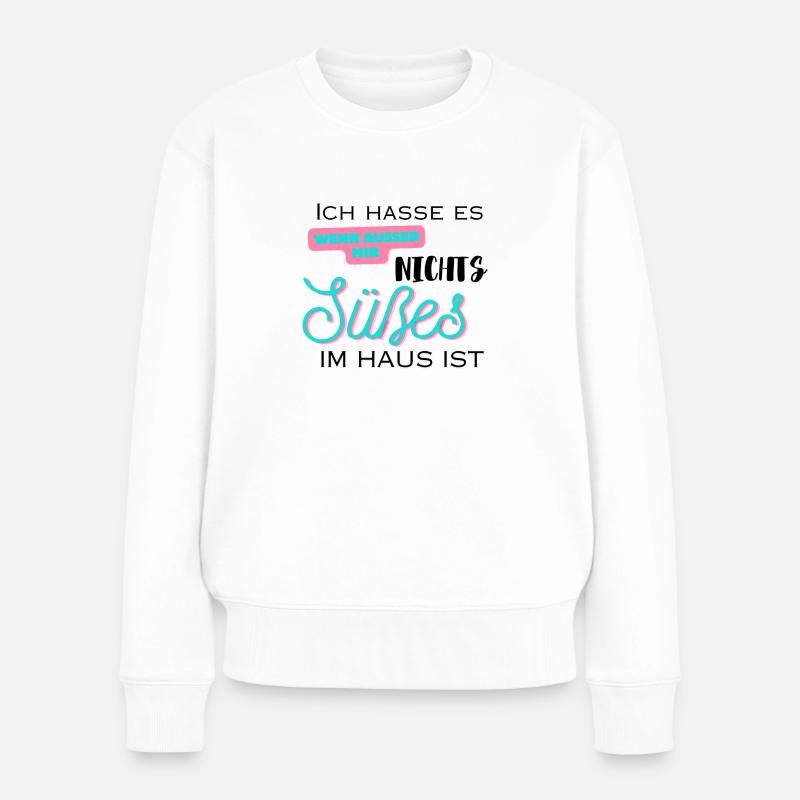 Süßeste imHaus - Frauen Premium Bio Pullover - Weiß
