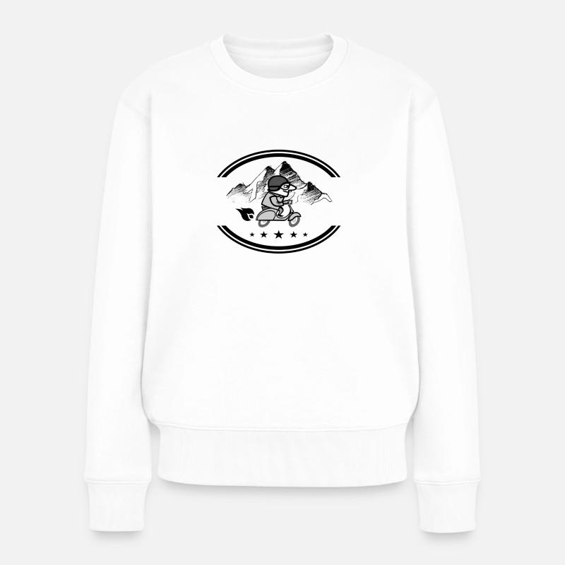 TwoStrokes Hillclimber - Frauen Premium Bio Pullover - Weiß