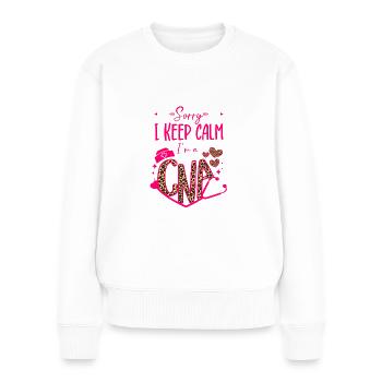 CNA Nursing Quotes Funny Nurse Lovers Cute CNA - Frauen Premium Bio Pullover - Weiß - Vorne - Julia (174cm)