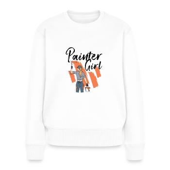 House Painter Decorator Designs - Funny Gifts for - Frauen Premium Bio Pullover - Weiß - Vorne - Julia (174cm)
