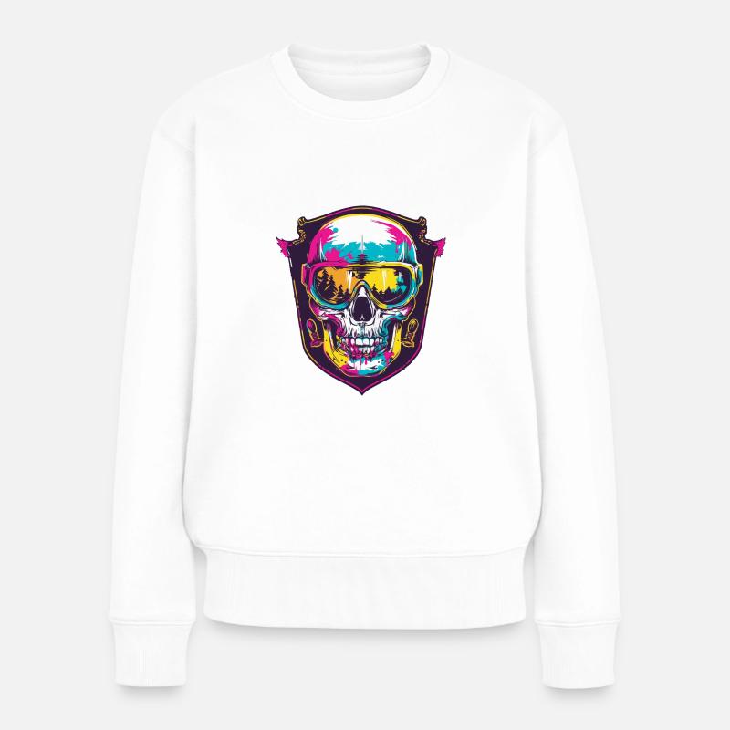 Ski Masque de ski Skull - Pull Premium bio Femme - blanc