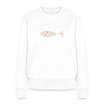 PDesign | Chrétien Saved by Grace Design - Pull Premium bio Femme - blanc - Devant - Julia (174cm)