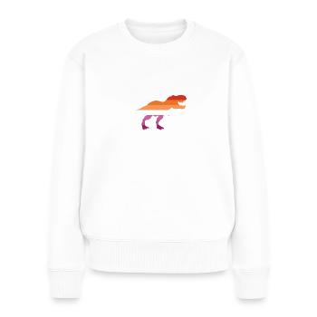 Lesbosaurus Rex - Lesbian Flag Gay Marriage Funny - Pull Premium bio Femme - blanc - Devant - Julia (174cm)