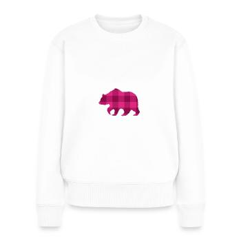 Maman Ours Mère Femme Cadeau Parents Noël - Pull Premium bio Femme - blanc - Devant - Julia (174cm)